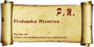 Prohaska Minerva névjegykártya